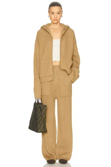 Aya Muse Knit Zip Up Hoodie | Thumbnail 7