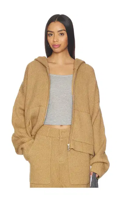 Aya Muse Knit Zip Up Hoodie | Thumbnail 1