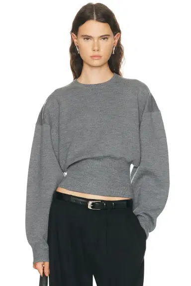 EAVES Carlie Double Faced Blouson Crewneck | Thumbnail 3