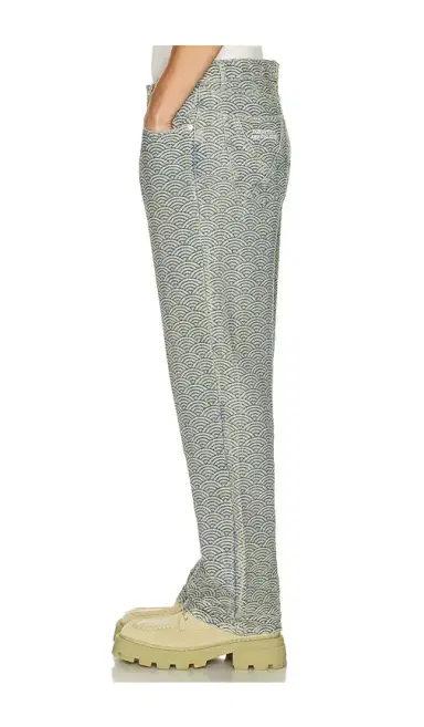 Ryoko Rain Seigaiha Jacquard Denim Jeans | Thumbnail 2