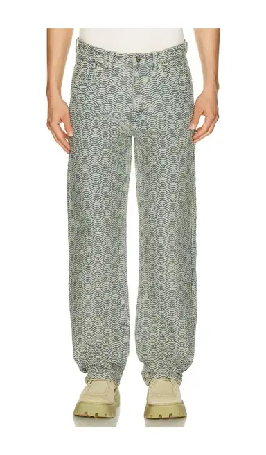 Ryoko Rain Seigaiha Jacquard Denim Jeans | Thumbnail 1