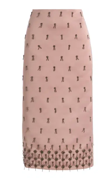 Alexis Luisa Beaded Satin Midi Skirt | Thumbnail 1 Alexis Luisa Beaded Satin Midi Skirt | Thumbnail 1