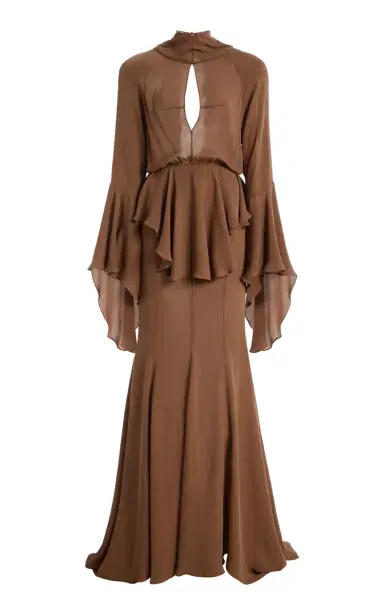 Harithand Hutton Ruffled Silk-Georgette Maxi Dress | Thumbnail 1