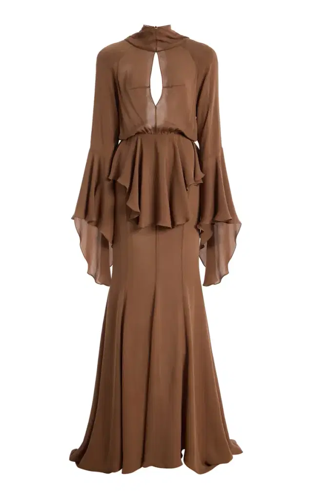 Hutton Ruffled Silk-Georgette Maxi Dress