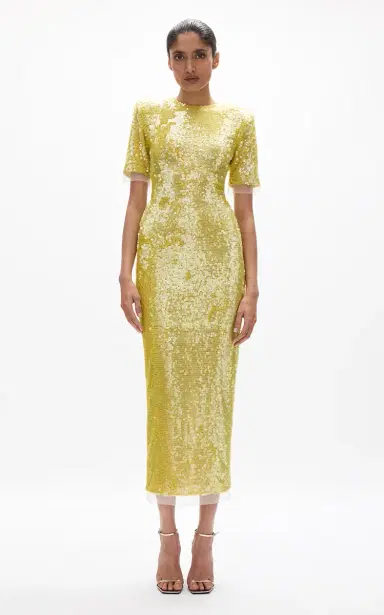 Rachel Gilbert Kaia Squined Tulle Maxi Dress | Thumbnail 4