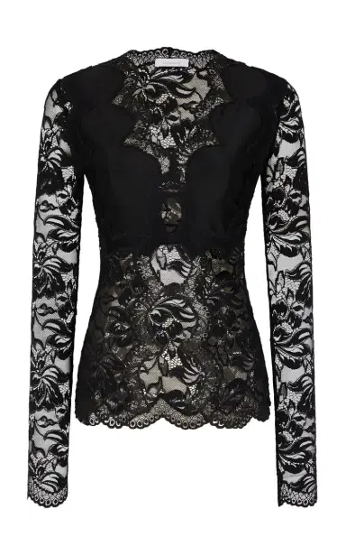 Rabanne Scalloped Stretch-Lace Top | Thumbnail 1 Rabanne Scalloped Stretch-Lace Top | Thumbnail 1
