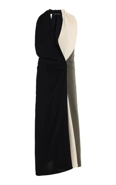 Proenza Schouler Elsa Draped Crepe Midi Dress | Thumbnail 1 Proenza Schouler Elsa Draped Crepe Midi Dress | Thumbnail 1