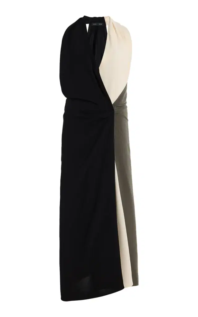 Proenza Schouler Elsa Draped Crepe Midi Dress