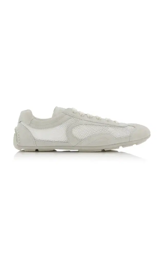 Prada Montecarlo Re-Edition 2005 Suede-Trimmed Mesh Sneakers
