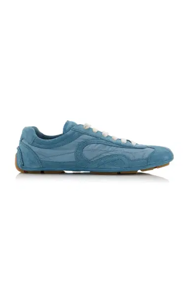 Prada Montecarlo Re-Edition 2005 Suede-Trimmed Re-Nylon Sneakers | Thumbnail 1 Prada Montecarlo Re-Edition 2005 Suede-Trimmed Re-Nylon Sneakers | Thumbnail 1