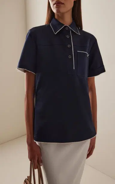 Prada Cotton Polo Shirt | Thumbnail 3 Prada Cotton Polo Shirt | Thumbnail 3