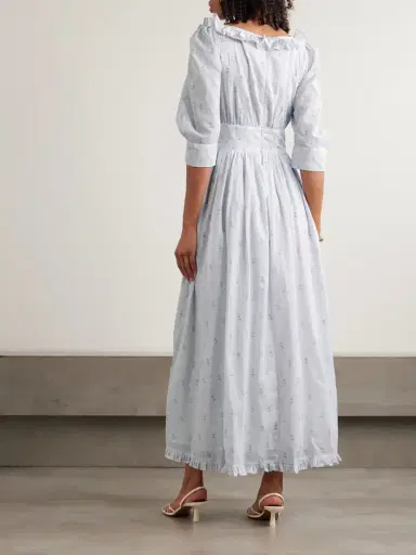 Thierry Colson Yolande Ruffled Floral-print Cotton-voile Midi Dress | Thumbnail 3