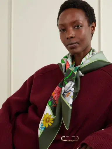 Gucci Printed Silk-twill Scarf | Thumbnail 3 Gucci Printed Silk-twill Scarf | Thumbnail 3
