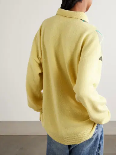 JW Anderson + Pringle Argyle Wool Polo Sweater | Thumbnail 4 JW Anderson + Pringle Argyle Wool Polo Sweater | Thumbnail 4