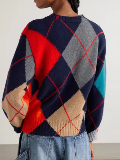 JW Anderson + Pringle Argyle Wool Sweater | Thumbnail 4 JW Anderson + Pringle Argyle Wool Sweater | Thumbnail 4