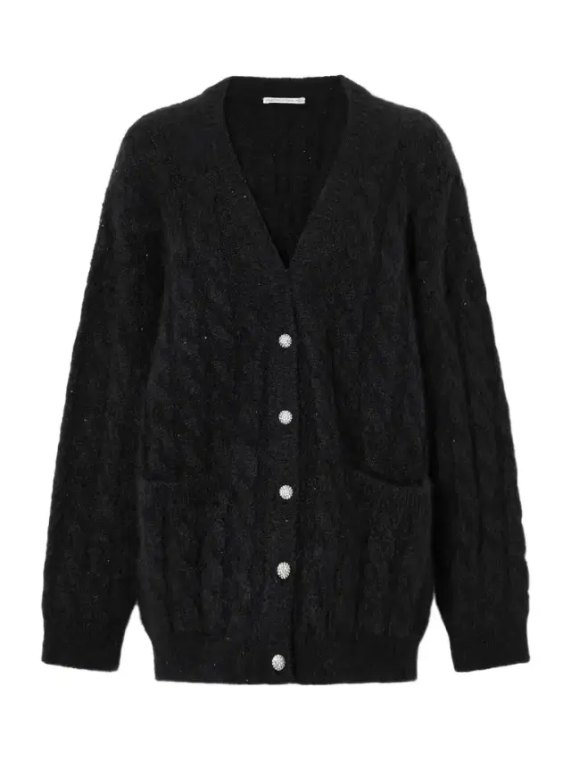 Sequin-embellished Cable-knit Cardigan