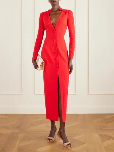 Alessandra Rich Bow-detailed Cady Midi Dress | Thumbnail 2
