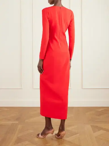 Alessandra Rich Bow-detailed Cady Midi Dress | Thumbnail 3