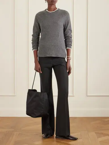 Valesque Bucket Leather-trimmed Shell Tote | Thumbnail 3 Valesque Bucket Leather-trimmed Shell Tote | Thumbnail 3
