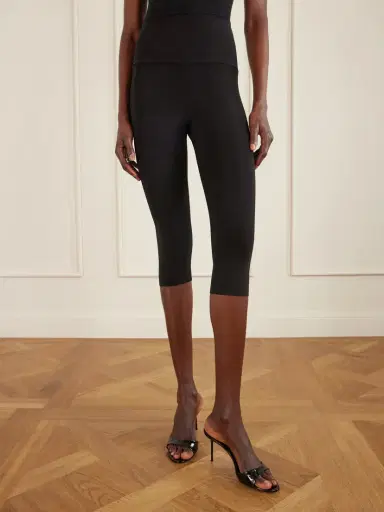 Norma Kamali Pedal Pusher Cropped Stretch-jersey Leggings | Thumbnail 3 Norma Kamali Pedal Pusher Cropped Stretch-jersey Leggings | Thumbnail 3