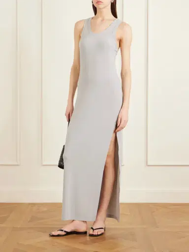 Norma Kamali Racer Stretch Satin-jersey Maxi Dress | Thumbnail 2