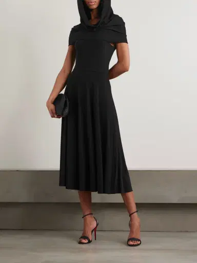 Norma Kamali Off-the-shoulder Jersey Midi Dress | Thumbnail 2