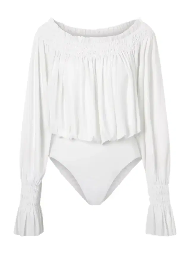Shirred Stretch-jersey Bodysuit