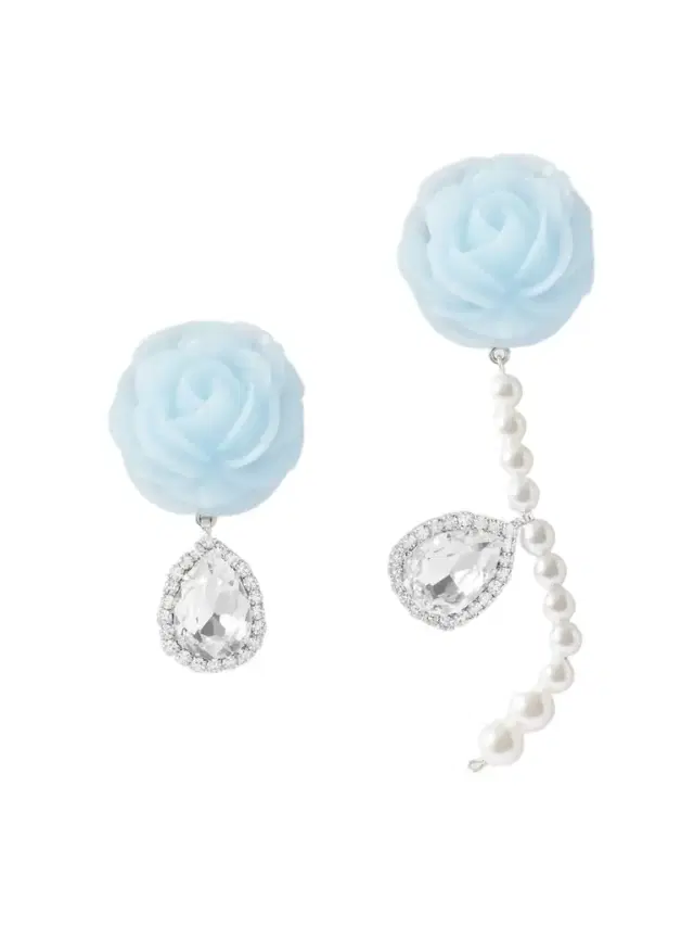 tone, Pearl-like, Resin And Crystal Earrings
