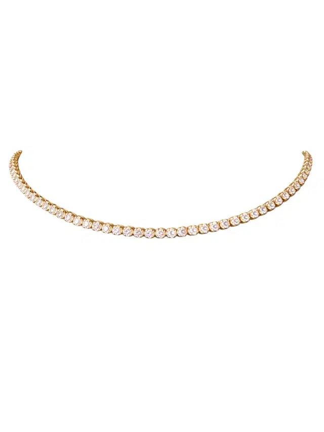 3.00ct Diamond 14K Gold Choker Necklace