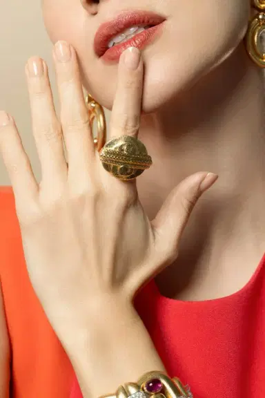 DAVID WEBB Double Scroll Step Ring | Thumbnail 2
