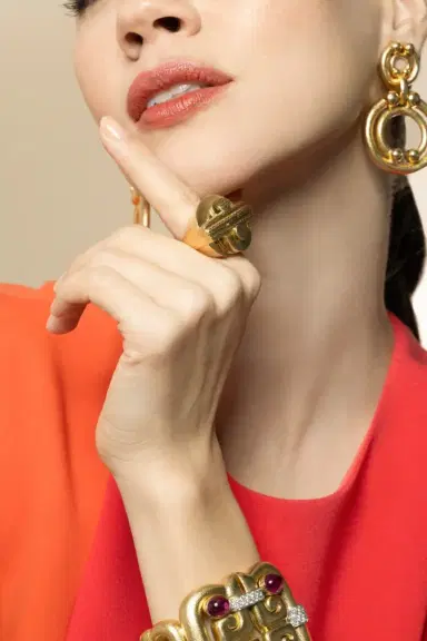 DAVID WEBB Double Scroll Step Ring | Thumbnail 3