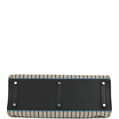 HERMÈS Hermes Shoulder Birkin Light 39 Multicolor Toile and Black Swift Palladium Hardware | Thumbnail 6 HERMÈS Hermes Shoulder Birkin Light 39 Multicolor Toile and Black Swift Palladium Hardware | Thumbnail 6