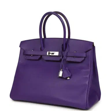 HERMÈS Pre-owned Hermes Birkin 35 Crocus Epsom Palladium Hardware | Thumbnail 3 HERMÈS Pre-owned Hermes Birkin 35 Crocus Epsom Palladium Hardware | Thumbnail 3