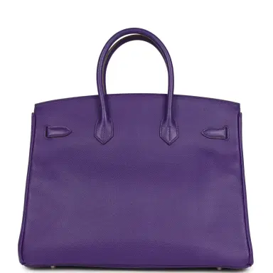 HERMÈS Pre-owned Hermes Birkin 35 Crocus Epsom Palladium Hardware | Thumbnail 5 HERMÈS Pre-owned Hermes Birkin 35 Crocus Epsom Palladium Hardware | Thumbnail 5