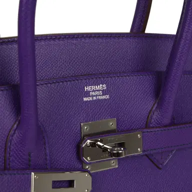HERMÈS Pre-owned Hermes Birkin 35 Crocus Epsom Palladium Hardware | Thumbnail 7 HERMÈS Pre-owned Hermes Birkin 35 Crocus Epsom Palladium Hardware | Thumbnail 7