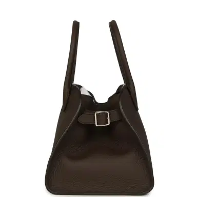 The Row The Row Soft Margaux 10 Deep Brown Calfskin Silver Hardware | Thumbnail 4 The Row The Row Soft Margaux 10 Deep Brown Calfskin Silver Hardware | Thumbnail 4