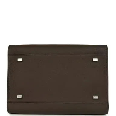 The Row The Row Soft Margaux 10 Deep Brown Calfskin Silver Hardware | Thumbnail 7 The Row The Row Soft Margaux 10 Deep Brown Calfskin Silver Hardware | Thumbnail 7