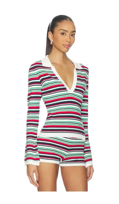 SEVEN WONDERS Xyla Collared Long Sleeve Knit Top | Thumbnail 2