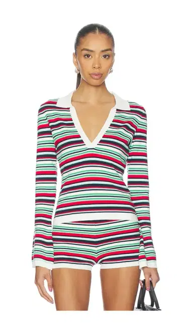 SEVEN WONDERS Xyla Collared Long Sleeve Knit Top | Thumbnail 1