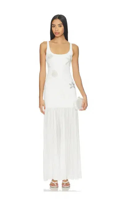 Leslie Amon Flow White Maxi Dress | Thumbnail 1