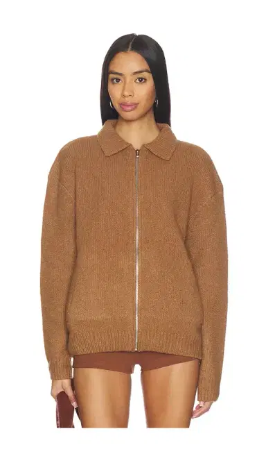 Aya Muse x REVOLVE Knit Zip Up Jacket With Collar | Thumbnail 2 Aya Muse x REVOLVE Knit Zip Up Jacket With Collar | Thumbnail 2