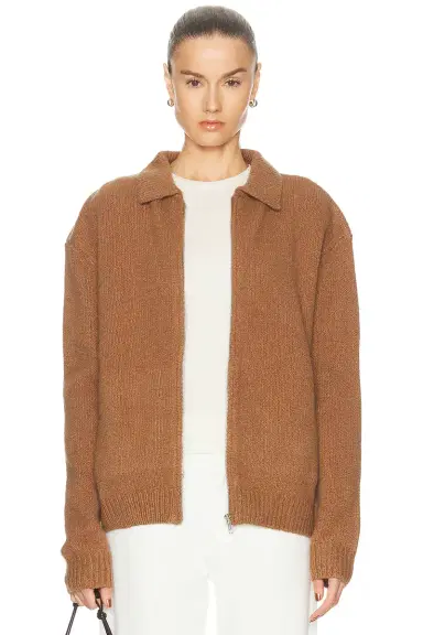 Aya Muse x REVOLVE Knit Zip Up Jacket With Collar | Thumbnail 3 Aya Muse x REVOLVE Knit Zip Up Jacket With Collar | Thumbnail 3