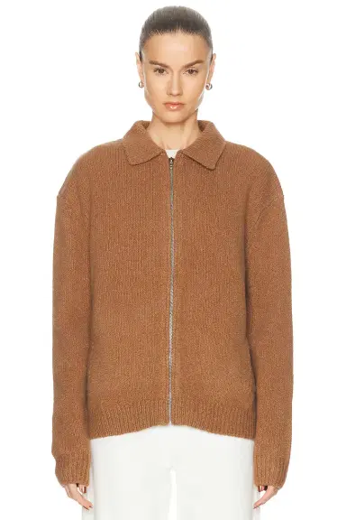 Aya Muse x REVOLVE Knit Zip Up Jacket With Collar | Thumbnail 4 Aya Muse x REVOLVE Knit Zip Up Jacket With Collar | Thumbnail 4