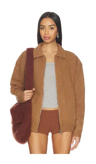 Aya Muse x REVOLVE Knit Zip Up Jacket With Collar | Thumbnail 1 Aya Muse x REVOLVE Knit Zip Up Jacket With Collar | Thumbnail 1