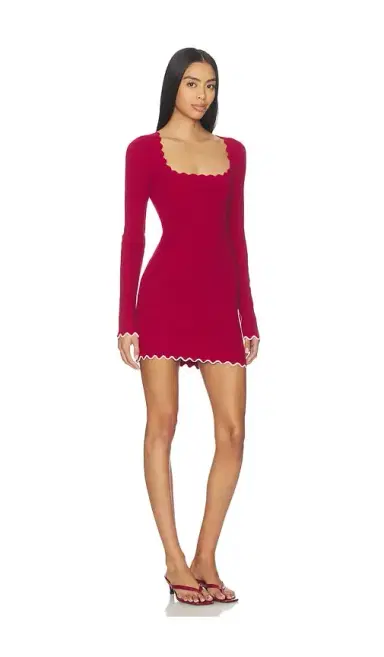 Lovers and Friends Helena Scallop Detail Mini Dress | Thumbnail 2
