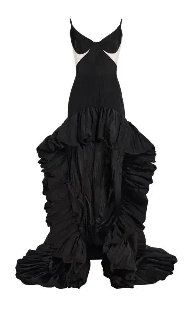 David Koma Ruffled Taffeta Gown | Thumbnail 1