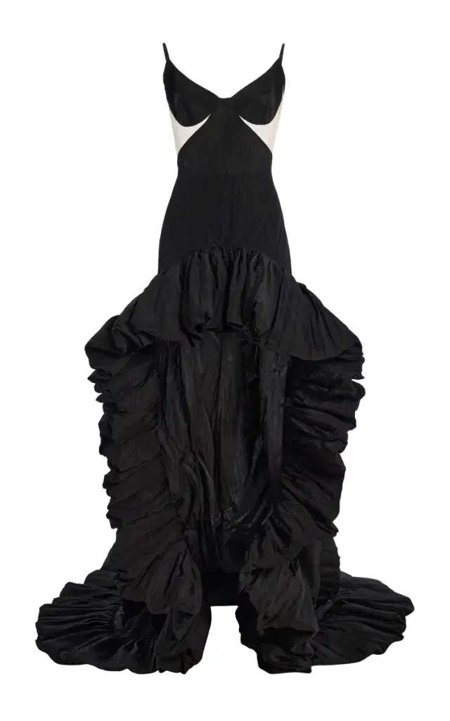 David Koma Ruffled Taffeta Gown