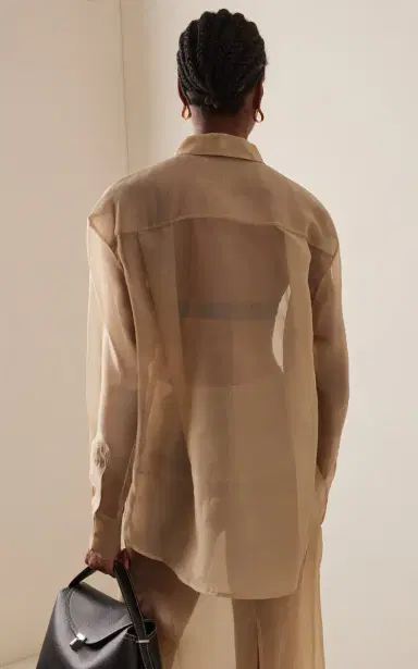 The Frankie Shop Exclusive Peri Silk-Blend Chiffon Shirt | Thumbnail 5 The Frankie Shop Exclusive Peri Silk-Blend Chiffon Shirt | Thumbnail 5