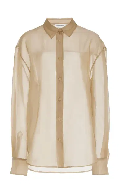 The Frankie Shop Exclusive Peri Silk-Blend Chiffon Shirt | Thumbnail 1 The Frankie Shop Exclusive Peri Silk-Blend Chiffon Shirt | Thumbnail 1