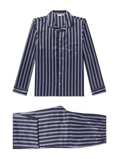 Derek Rose Brindisi Striped Silk-Satin Pyjama Set - Men | Thumbnail 1 Derek Rose Brindisi Striped Silk-Satin Pyjama Set - Men | Thumbnail 1